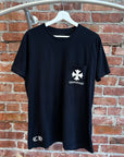 CHROME HEARTS PLUS CROSS SWIRL POCKET TEE ‘BLACK’