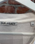 OUR LEGACY BOX ABSTRACT LOGO LONGSLEEVE ‘WHITE’