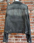 ARMANI 00S VINTAGE BIG LOGO DENIM JACKET ‘WASHED GRAY’