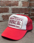 CHROME HEARTS F*CK YOU TRUCKER HAT ‘RED/WHITE’