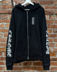 CHROME HEARTS THERMAL SCRIPT LOGO ZIP HOODIE ‘BLACK’