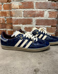 WALES BONNER ADIDAS CROCODILE SAMBA SNEAKERS ‘NAVY’