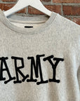 STUSSY VINTAGE ARMY CREWNECK ‘HEATHER GRAY’