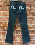 EVISU X PUMA LOW-RISE BOOTCUT DENIM ‘INDIGO/MINT’