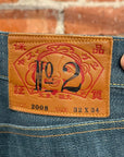 EVISU LOT 2008 THIN GULL STRAIGHT FIT DENIM ‘WASHED INDIGO/IVORY’