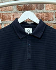 VISVIM STRIPED INDIGO DYE POLO ‘NAVY’