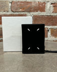 MAISON MARGIELA FOUR STITCH BIFOLD ZIP WALLET ‘BLACK’