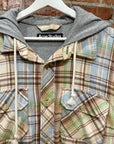ACNE STUDIOS HOODED FLANNEL ‘MULTI’