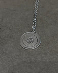 CHROME HEARTS RUBY V1 ANGEL MEDALLION NECKLACE ‘SILVER’