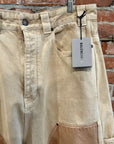 BALENCIAGA FW25 DISTRESSED DOUBLE KNEE CARPENTER PANTS ‘TAN’