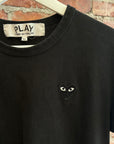 CDG PLAY LOGO EMBLEM TEE ‘BLACK’