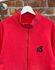 ISSEY MIYAKE SPORT MOCKNECK FULL ZIP COTTON JACKET ‘RED’