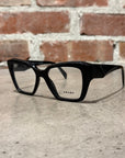 PRADA PR 09ZVF GEO GLASSES ‘BLACK’