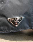 PRADA RE-NYLON BADGE BASEBALL CAP ‘BLACK’