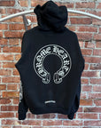 CHROME HEARTS HORSESHOE FLORAL HOODIE ‘BLACK’