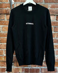 VETEMENTS AW21 LOGO KNIT SWEATER ‘BLACK’