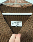 MAISON MARGIELA MM6 V-KNIT SWEATER ‘BROWN’