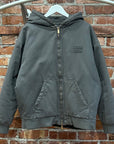 MIU MIU HOODED GARMENT-DYED BLOUSON JACKET ‘GREY’