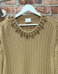 BURBERRY AW22 CRYSTAL EMBELLISHED KNIT SWEATER ‘KHAKI’