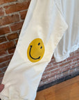 KAPITAL SMILEY PATCH CREWNECK ‘WHITE’