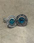 VIVIENNE WESTWOOD MINI ORB EARRINGS 'BLUE'