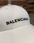 BALENCIAGA LOGO BASEBALL CAP ‘WHITE’