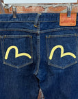 EVISU GENES THIN GULL SLIM STRAIGHT DENIM ‘INDIGO/IVORY’