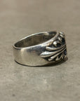 CHROME HEARTS DIAMOND CLASSIC FLORAL CROSS RING ‘SILVER’