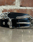 DEAL DESIGN 3-PIECE KING GATE BELT ‘BLACK/SILVER’