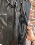 RICK OWENS X SUIC*DE SS26 TEMPLE VEGA LEATHER JACKET ‘BLACK’