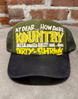 KAPITAL DIRTY SHRINK TRUCKER HAT 'OLIVE'