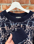 DIOR 2021 OBLIQUE JACQUARD KNIT CREWNECK ‘NAVY’