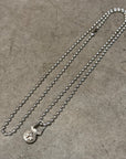 CHROME HEARTS RHODIUM CROSS BALL ZIPPER PENDANT ‘SILVER’