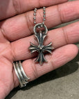 CHROME HEARTS DOUBLE CH PLUS CROSS NECKLACE ‘SILVER’