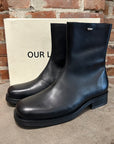 OUR LEGACY CAMION LEATHER BOOTS ‘BLACK’