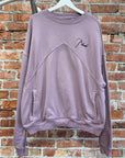 RHUDE LOGO PRINT SLOUCHY CREWNECK ‘MAUVE’