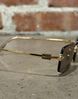 MIU MIU B50S RIMLESS SUNGLASSES ‘GOLD’