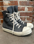 RICK OWENS FW25 CONCORDIANS DRKSHDW WAXED RAMONE SNEAKERS ‘SLATE’