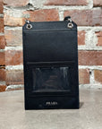 PRADA SAFFIANO LEATHER SMARTPHONE CASE ‘BLACK’