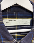 OFF WHITE SPRAY LOGO FLANNEL ‘BLUE’