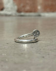 CHOME HEARTS FLAT-TOP NAIL RING ‘SILVER’