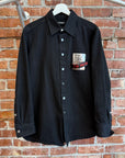 RAF SIMONS TAPE PATCH DENIM SHIRT ‘BLACK’