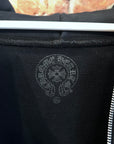 CHROME HEARTS SCROLL LOGO THERMAL ZIP UP HOODIE ‘BLACK’