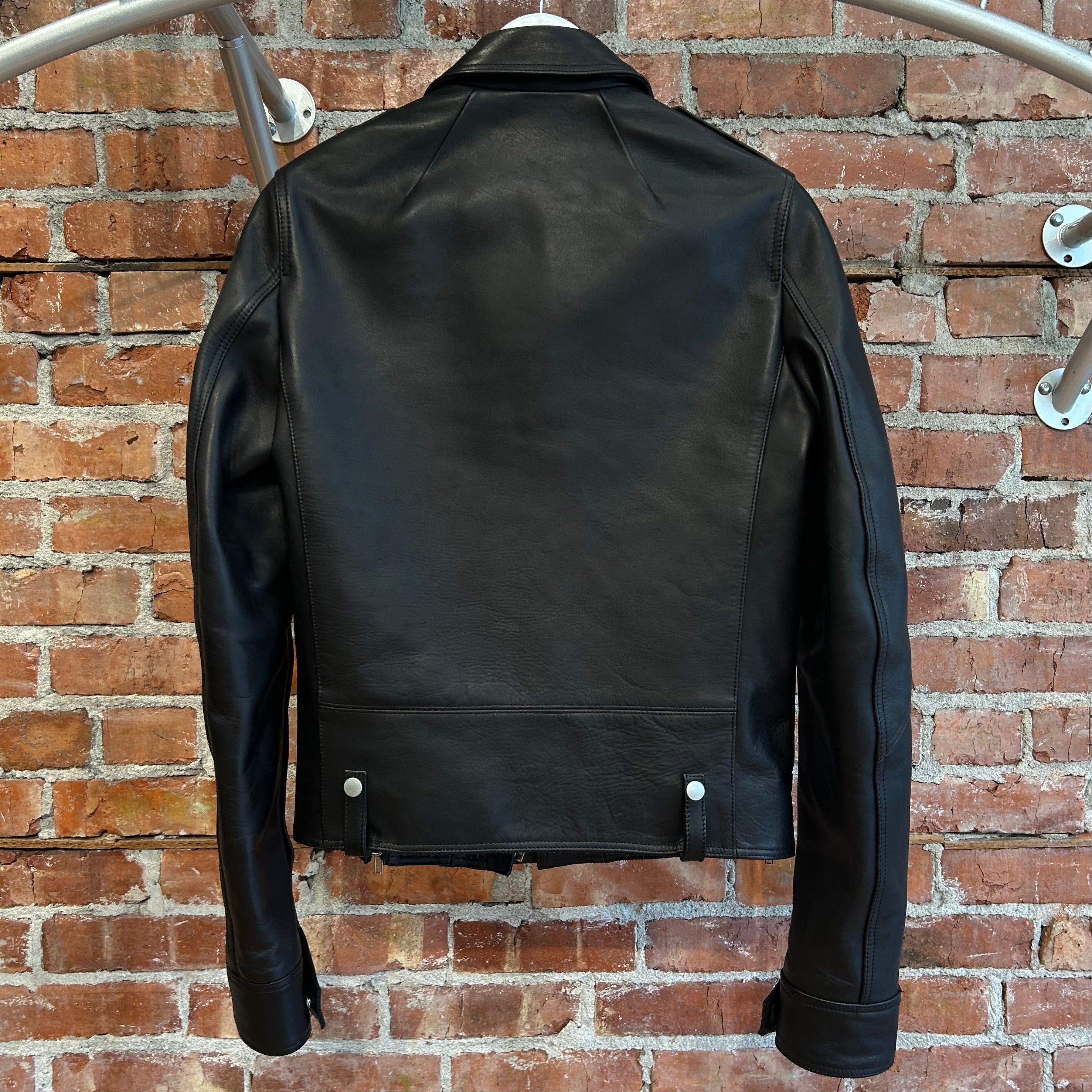 RICK OWENS X SUIC*DE SS26 TEMPLE VEGA LEATHER JACKET 'BLACK