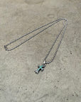 CHROME HEARTS PAVE EMERALD BABY FAT PENDANT ‘SILVER’