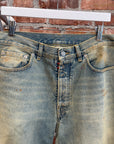 MAISON MARGIELA SLIM FIT DISTRESSED DENIM ‘RUST’