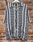 NEEDLES CABANA PAPILLON STRIPE SHIRT ‘CREAM/PURPLE’