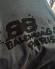 BALENCIAGA SS23 GRAFFITI INK SPLASH HOODIE ‘DIRTY BLUE’