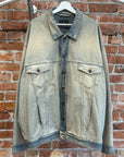 BALENCIAGA FW23 REVERSIBLE OVERSIZED DENIM JACKET ‘VINTAGE BLUE’