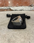 CHROME HEARTS FRAMED FLEUR BLOCK RING SIZE 7 ‘SILVER’